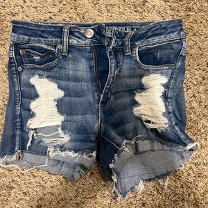 6 American eagle ripped Jean shorts